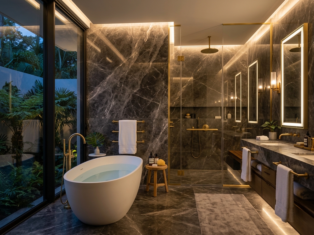 Designer Spa Bathroom